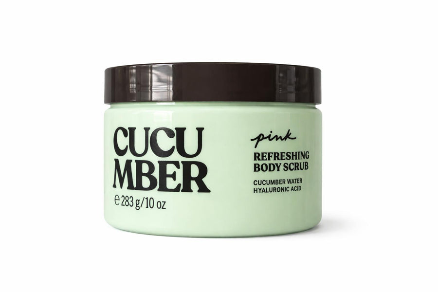 Victoria's Secret Cucumber Pink Refreshing Body Scrub Cucumber Water Hyaluronic Acid 283 g/10 oz.